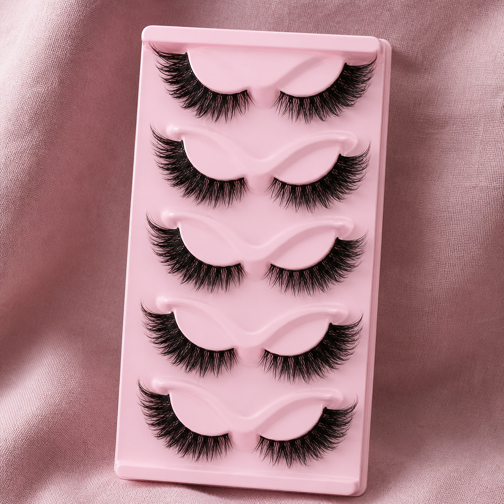 Cat Eye Soft Strip Lashes — five pairs of cat-eye strip lashes by SleepyGirlys