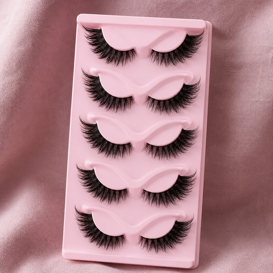 Cat Eye Soft Strip Lashes — five pairs of cat-eye strip lashes by SleepyGirlys