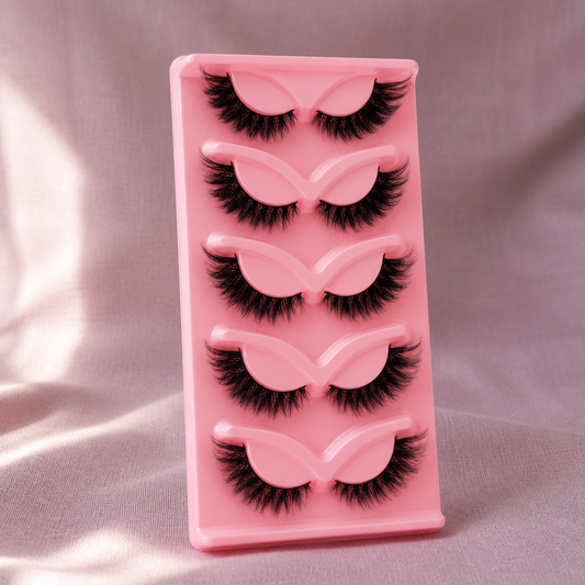 Cat Eye Soft Strip Lashes with length stacked at the outer corner for lift