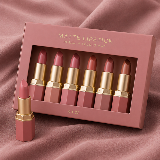 Pillow Nude Lipstick Set — six matte nude lipsticks by SleepyGirlys
