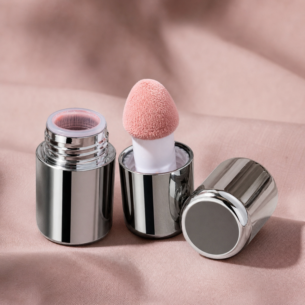 Pinch Flush Liquid Blush, a sponge-tip blush that dries down soft matte