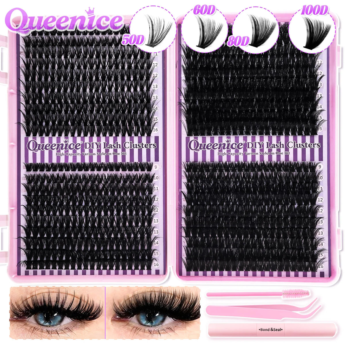Soft Cluster DIY Lash Kit at-home lash extension set