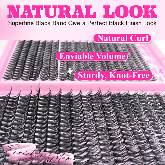 Soft Cluster DIY Lash Kit with bond and seal for at-home lash extensions