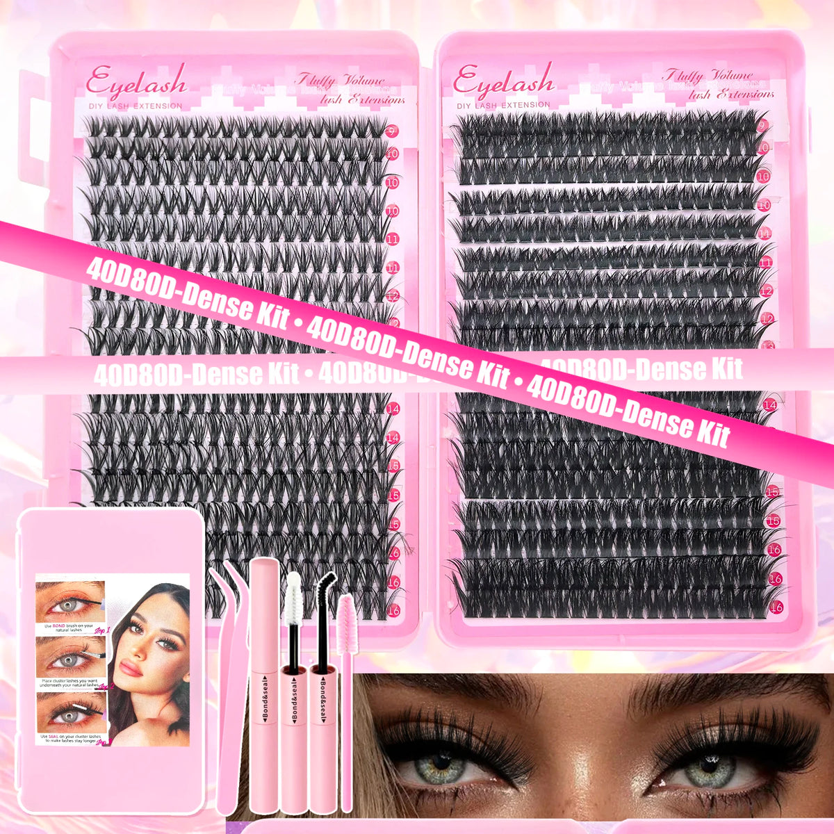 Soft Cluster DIY Lash Kit, mixed-length cluster lashes by SleepyGirlys